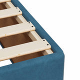 Box Spring Bed with Mattress Blue 120x190 cm Small Double Velvet 3290868