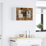 Wall Glass Cabinet LUCCA Smoked Oak 60 x 31 x 40 cm 884975