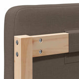 Upholstered Headboard Brown and Taupe 100 cm Solid Pine Wood 880086