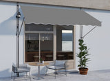 78.7"D x 47.2"W x"H Retractable Awning Grey 69364958