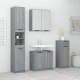 4 Piece Bathroom Cabinet Set Grey Sonoma Engineered Wood 3115890