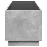 Coffee Table with Infinity LED Concrete Grey 90x50x50 cm 847668