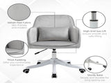 Vinsetto Velvet Office Chair, Desk Chair, Makeup Vanity Chair with Massage Lumbar Pillow and Rolling T3398P554972