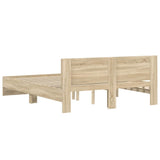Bed Frame Sonoma oak Engineered wood, Plywood Double Modern 3207485