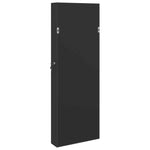 ZNTS Mirror Jewellery Cabinet Wall Mounted Black 37.5x10x106 cm 353227