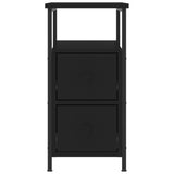 Bedside Cabinets 2 pcs Black 30x60x60 cm Engineered Wood 826064