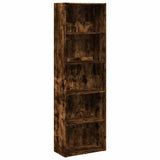 Bookcase Smoked Oak 60x30x189 cm Engineered Wood 857921