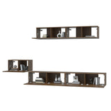 ZNTS 5 Piece TV Cabinet Set Brown Oak Engineered Wood 3114437