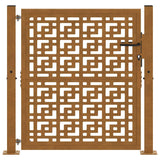 Garden Gate 100x100 cm Weathering Steel Cross Design 4101004