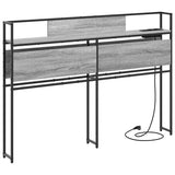 Storage Headboard with Shelf Grey sonoma 120 cm Engineered wood 859633
