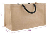 Jute Handbags 50 pcs Natural and Black 42 x 33 x 19 cm 42012283
