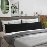 Sofa Pillows 2 pcs Black 200 x 40 cm Corduroy Fabric 42013891
