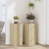 Plant Stands 2 pcs Sonoma Oak 30x30x70 cm Engineered wood 852926