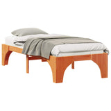 Bed Frame Brown 75 x 190 cm Solid Pine Wood 873015