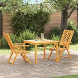 Garden Dining Set 3 pcs Brown 90 x 90 x 74 cm Solid acacia wood 3154121