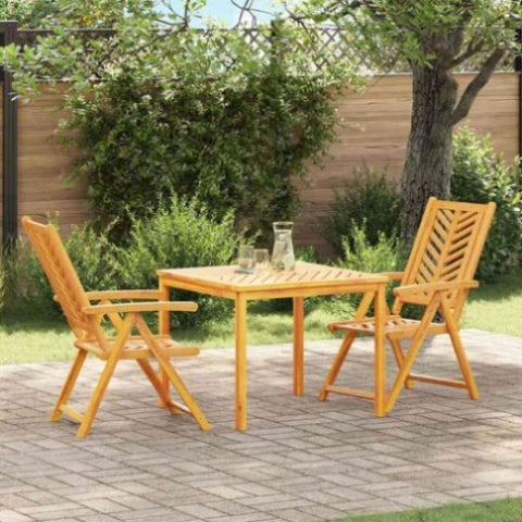 Garden Dining Set 3 pcs Brown 90 x 90 x 74 cm Solid acacia wood 3154121
