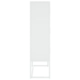 Highboard White 80x35x135 cm Steel 335878