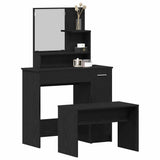 Dressing Table Set with Drawer 2 pcs Black Oak Engineered Wood 3333076