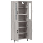 Highboard Grey Sonoma 69.5x34x180 cm Engineered Wood 3198215