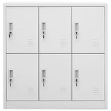 Locker Cabinet Light Grey 90x45x92.5 cm Steel 336436