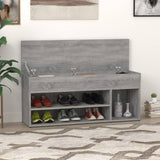 Shoe Bench Grey Sonoma 105x30x45 cm Engineered Wood 816057
