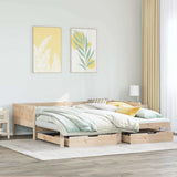 Daybed with Trundle and Drawers without Mattress 80x200 cm 3302215