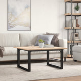 Coffee Table O-Frame 90x90x45 cm Solid Wood Pine and Steel 3282665
