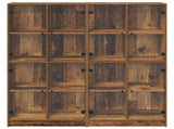 Highboard 2 pcs Old Wood 68 x 37 x 142 cm Engineered Wood 3402644
