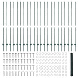 Welded Wire Fence 50 x 1.5 m PVC-Coated Steel Green 3336765