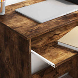 Desk with Drawer Smoked Oak 106 x 41 x 88.5 cm Engineered Wood 869470