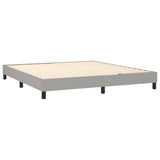 Box Spring Bed Frame Light Grey 180x200 cm Super King Fabric 3120532