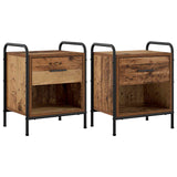 Bedside Cabinet 2 pcs Old Wood 40 x 30 x 50 cm Engineered Wood 8013503