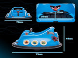 Angry Bird Licensed Waltzer Car, 12V Kids Bumper Car w/ Joysticks, Remote, Music LED Lights, Blue T3398P378941