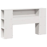 Bookcase Bed without Mattress White 150x200 cm King Size Solid Wood Pine 3321855