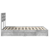 Storage Bed Concrete Grey 135 x 190 cm Engineered Wood 3411576
