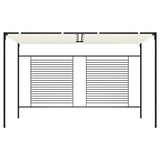 Gazebo with Retractable Roof 3x4x2.3 m Cream 180 g/m 313623