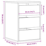 Corner Chest of Drawers Sonoma Oak 40x41x58 cm Engineered Wood 852836