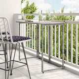 Folding Garden Table Grey 90x51x75 cm Poly Rattan 4108256