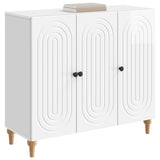 Sideboard High Gloss White 89 x 34.5 x 80 cm Engineered Wood 894189