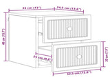 Wall-Mounted Bedside Cabinet with Drawer 2 pcs Concrete Grey 897962