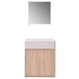 Three Piece Bathroom Furniture and Basin Set Beige 272228