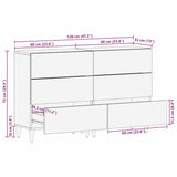 Sideboard Set 2 pcs Brown 60 x 33.5 x 75 cm Solid Mango wood 3310169