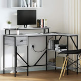 Desk with Drawer Grey Sonoma 120 x 79 x 86.5 cm Engineered Wood 859403
