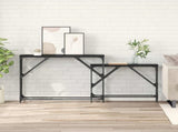Console Table 2 pcs Black Oak 100 x 28 x 75 cm Engineered Wood 882888