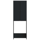 Toilet Cabinet BREDA Black 66 x 25.5 x 190 cm Engineered Wood 897576