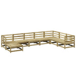 ZNTS 8 Piece Garden Sofa Set Impregnated Wood Pine 3299577