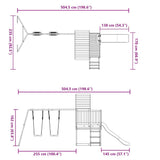 Outdoor Playset Impregnated Wood Pine 3155941