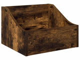 LP Record Box 2 pcs Smoked Oak 37 x 33 x 32 cm Engineered Wood 8012771