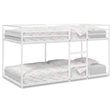 Bunk Bed without Mattress White 100x190 cm Steel 4019885