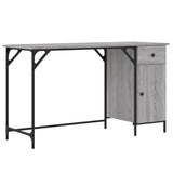 Computer Desk Grey Sonoma 131x48x75 cm Engineered Wood 836221